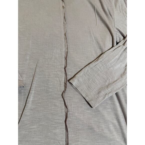 Anthro Pure Good V Neck 3/4 Length Sleeve Tunic Top Purple Lavender SZ Large - Picture 8 of 8